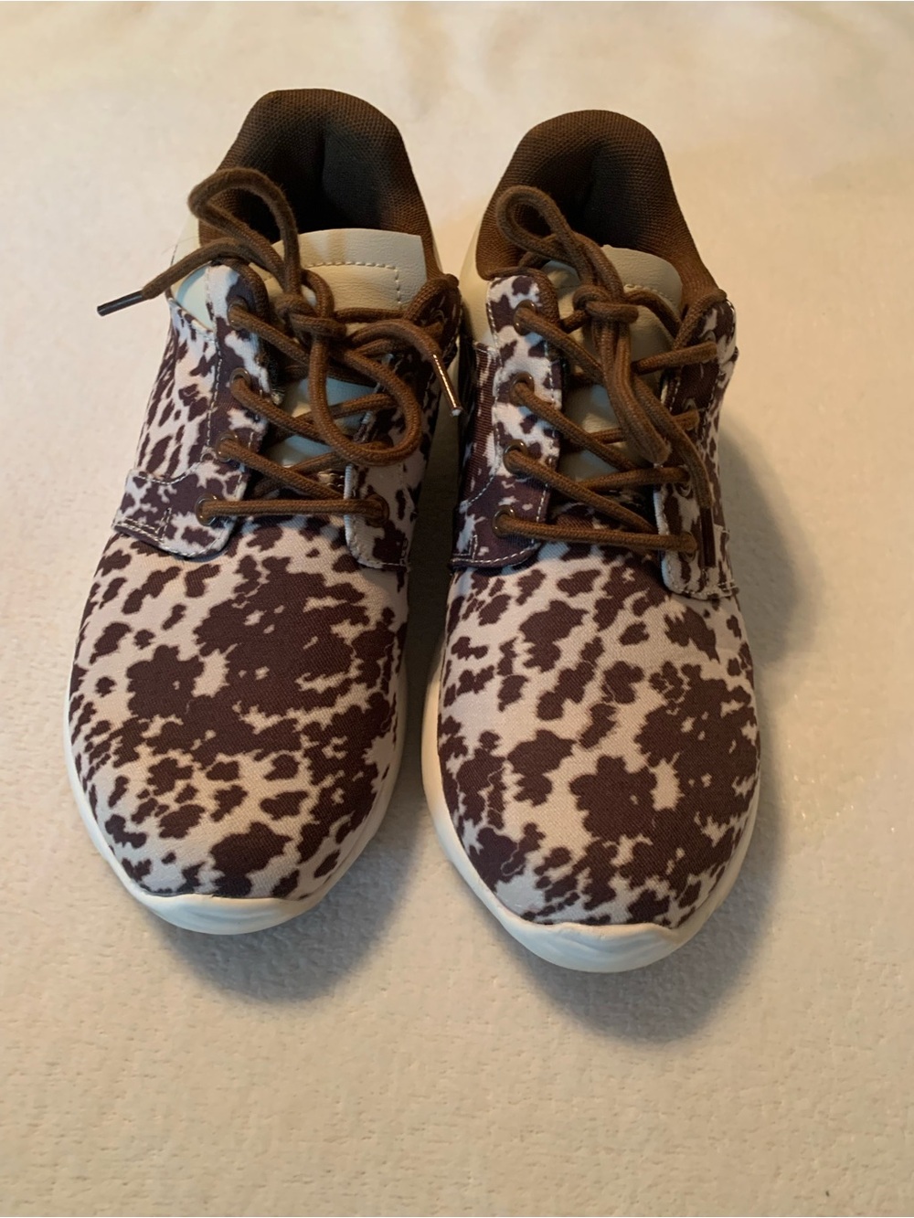 Crazy Train Cow Print for Western Gypsy Cowgirl Comfortable Size 10
